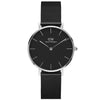 The Watch Boutique Daniel Wellington Petite Ashfield Silver Black Watch 32mm