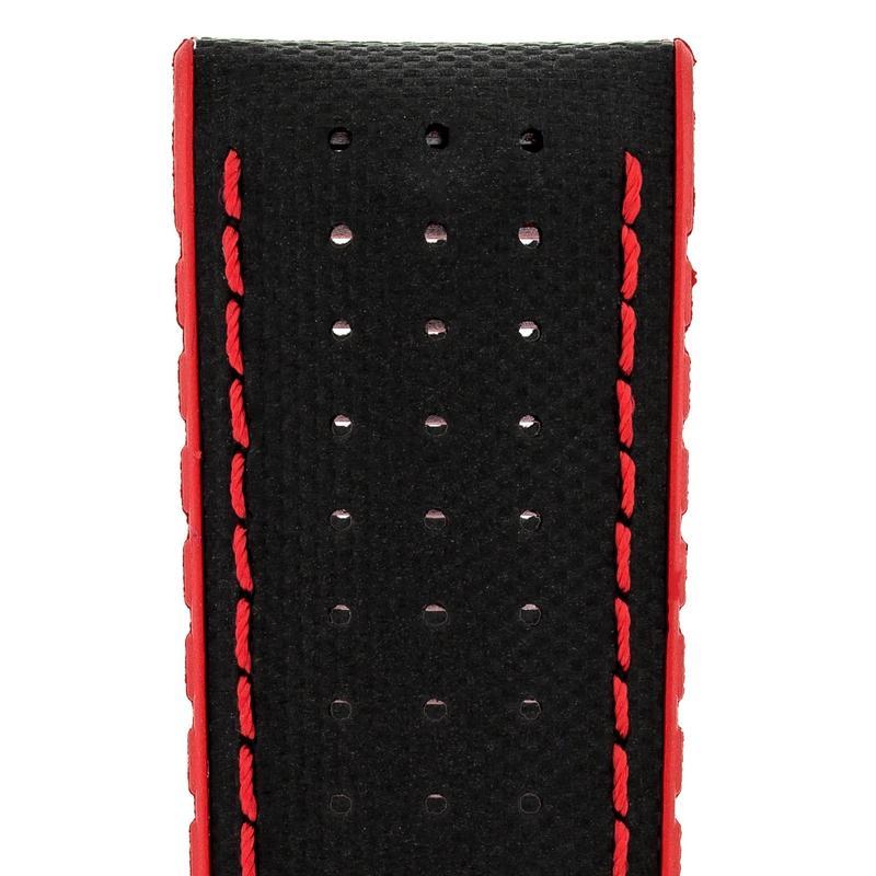 Hirsch ROBBY Sailcloth Effect Performance Watch Strap in BLACK