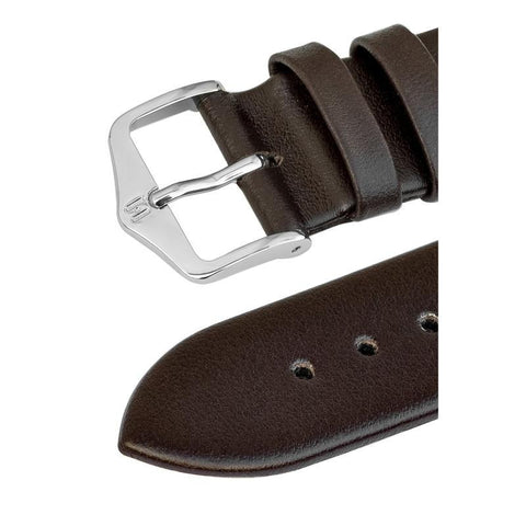 The Watch Boutique Hirsch TORONTO Fine-Grained Leather Watch Strap in BROWN