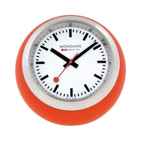The Watch Boutique Mondaine Desk Globe Clock Red