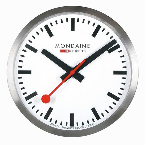 The Watch Boutique Mondaine Wall Clock Silver