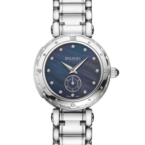 Balmain Balmainia Quartz Watch Black Mother of Pearl Dial
