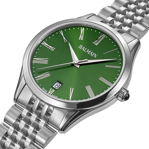 The Watch Boutique Balmain Classic R Gent Quartz Watch Green Dial