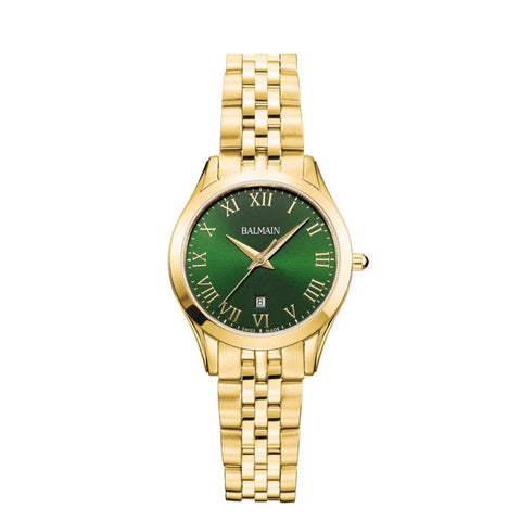 The Watch Boutique Balmain Classic R Quartz Watch Green Dial