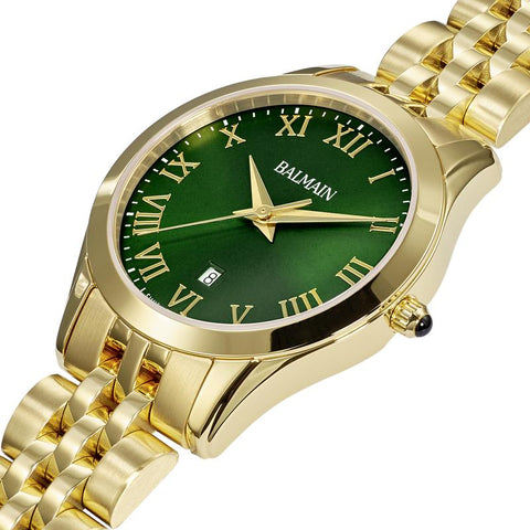 The Watch Boutique Balmain Classic R Quartz Watch Green Dial