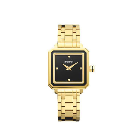 The Watch Boutique Balmain Eirini Square Quartz Watch Black Dial