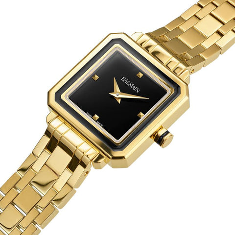 The Watch Boutique Balmain Eirini Square Quartz Watch Black Dial
