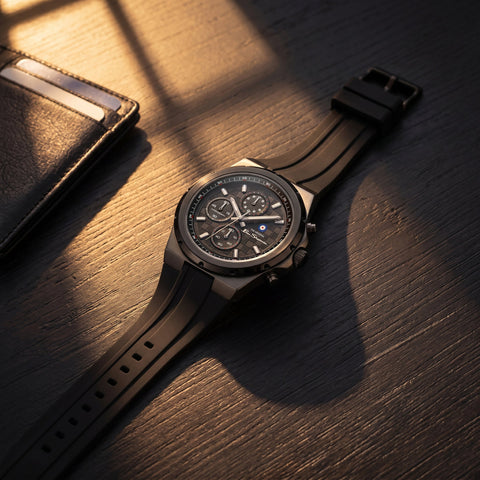 The Watch Boutique Ben Sherman Men's Black Chronograph Watch with Black Silicone Strap