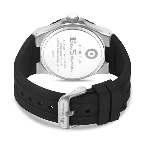 The Watch Boutique Ben Sherman Men's Black Silicone Strap Black Dial Watch