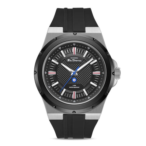 The Watch Boutique Ben Sherman Men's Black Silicone Strap Black Dial Watch