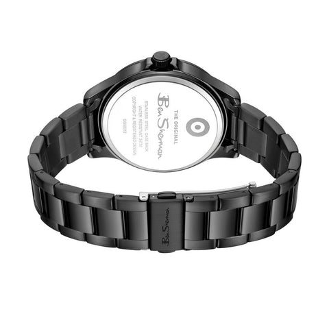 The Watch Boutique Ben Sherman Men’s Black-Tone Watch with Textured Black Dial