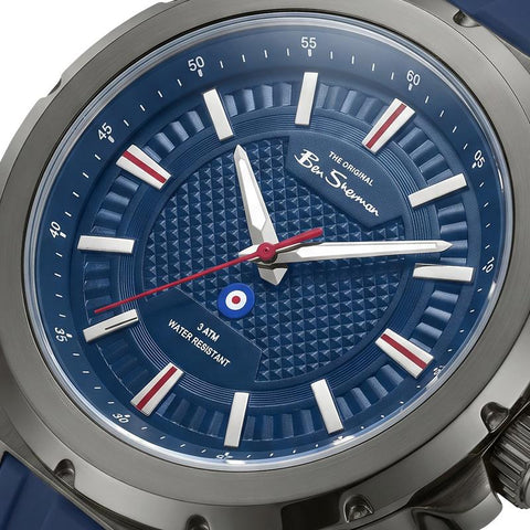 The Watch Boutique Ben Sherman Men's Blue Silicone Strap Blue Dial Watch