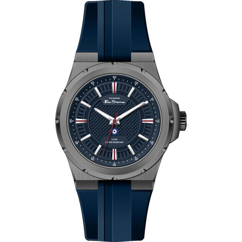 Ben Sherman Men's Blue Silicone Strap Blue Dial Watch