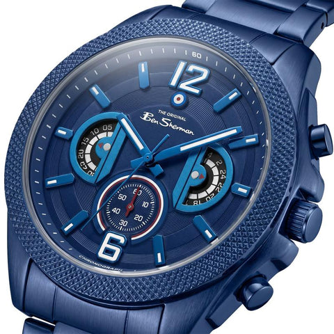 The Watch Boutique Ben Sherman Men's Blue Stainless Steel Chronograph Watch