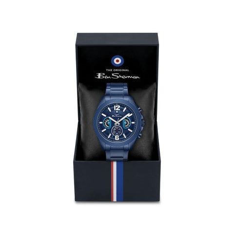 The Watch Boutique Ben Sherman Men's Blue Stainless Steel Chronograph Watch