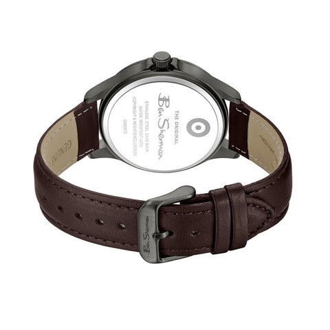 The Watch Boutique Ben Sherman Men's Brown Leather Strap Black Dial Watch