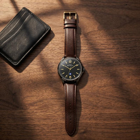 The Watch Boutique Ben Sherman Men's Brown Leather Strap Black Dial Watch