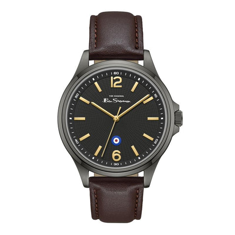 The Watch Boutique Ben Sherman Men's Brown Leather Strap Black Dial Watch