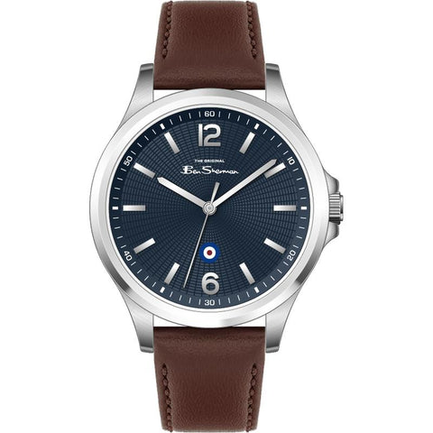 The Watch Boutique Ben Sherman Men's Brown Leather Strap Blue Dial Watch