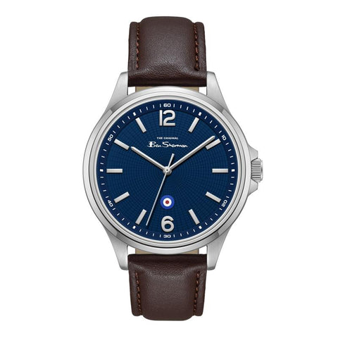 The Watch Boutique Ben Sherman Men's Brown Leather Strap Blue Dial Watch