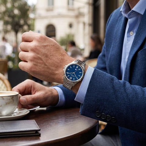The Watch Boutique Ben Sherman Men’s Silver-Tone Watch with Textured Navy Dial
