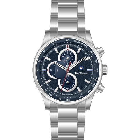 The Watch Boutique Ben Sherman Men's Stainless Steel Blue Chronograph Watch