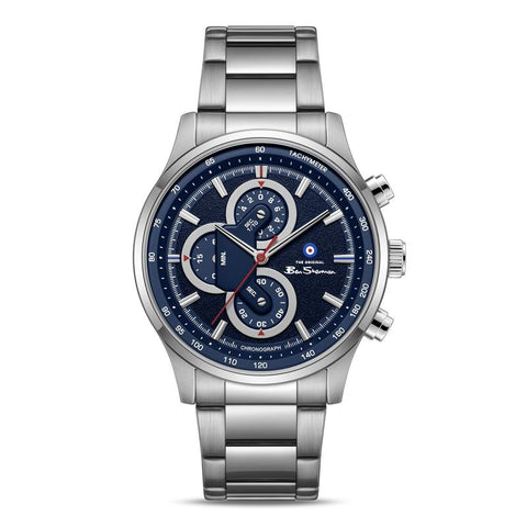 The Watch Boutique Ben Sherman Men's Stainless Steel Blue Chronograph Watch