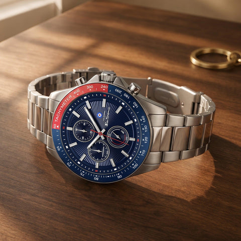 The Watch Boutique Ben Sherman Men's Stainless Steel Chronograph Watch with Blue Dial