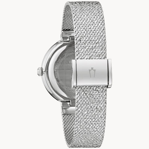 The Watch Boutique Bulova Dazzling Silver-Tone Crystal Women's Watch