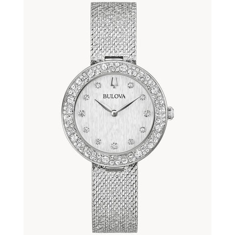 The Watch Boutique Bulova Dazzling Silver-Tone Crystal Women's Watch