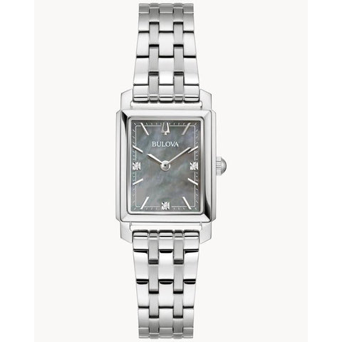The Watch Boutique Bulova Sutton Women's Elegant Diamond Gray Dial Stainless Steel Quartz Watch