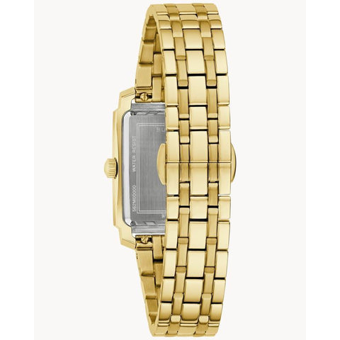 The Watch Boutique Bulova Sutton Women's Gold-Tone Stainless Steel Rectangular Watch