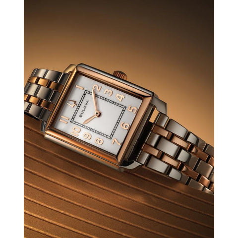 The Watch Boutique Bulova Sutton Women's Two-Tone Stainless Steel Rectangular Quartz Watch