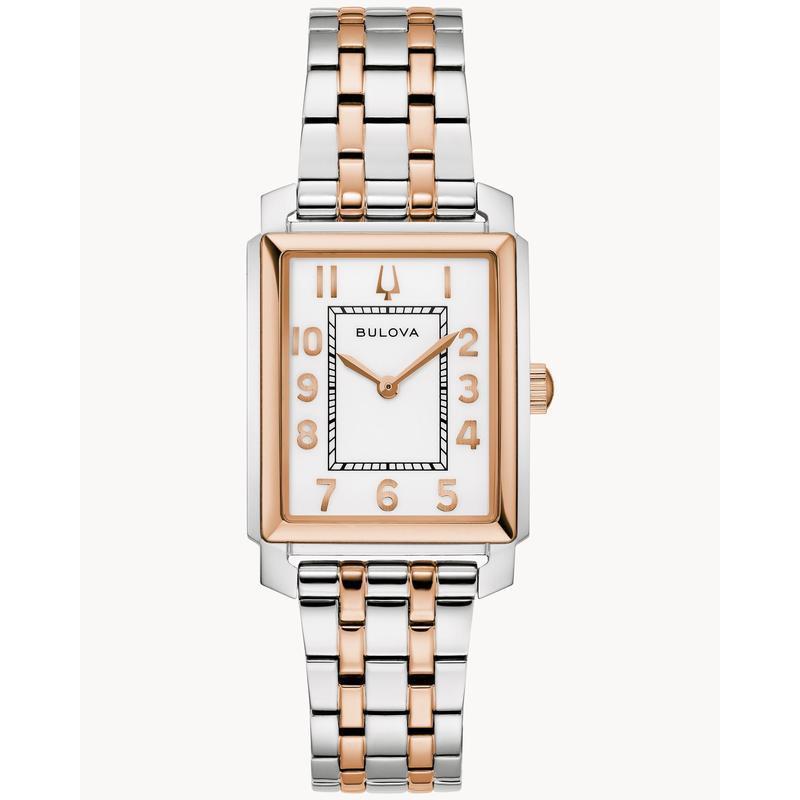 Bulova Sutton Women's Two-Tone Stainless Steel Rectangular Quartz Watc ...