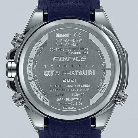 The Watch Boutique CASIO EDIFICE MENS 100M ALPHATAURI F1 - CARBON BLUETOOTH - ECB-10AT-1ADR