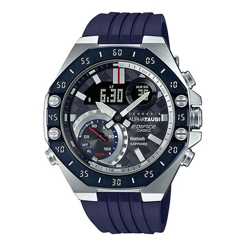 The Watch Boutique CASIO EDIFICE MENS 100M ALPHATAURI F1 - CARBON BLUETOOTH - ECB-10AT-1ADR