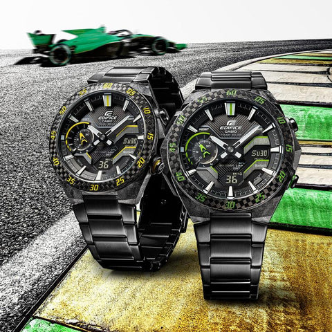 The Watch Boutique CASIO EDIFICE WINDFLOW MENS 100M BLUETOOTH SOLAR - ECB-2200RC-1A3DF