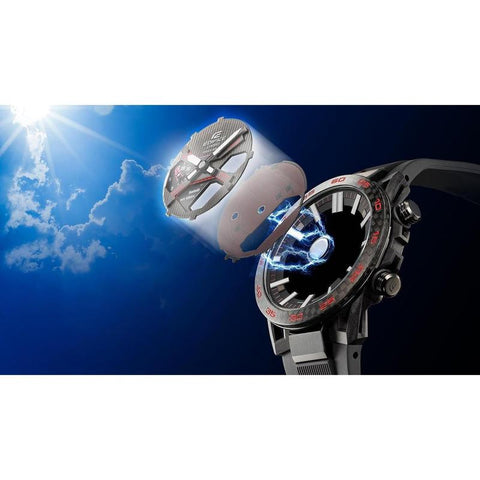 The Watch Boutique CASIO EDIFICE WINDFLOW MENS 100M BLUETOOTH SOLAR - ECB-2200RC-1A9DF