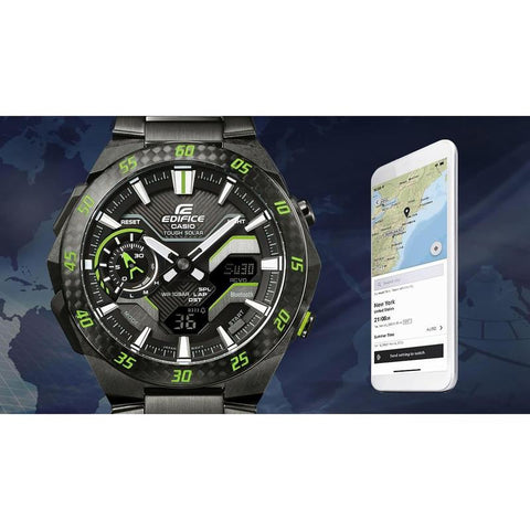 The Watch Boutique CASIO EDIFICE WINDFLOW MENS 100M BLUETOOTH SOLAR - ECB-2200RC-1A3DF