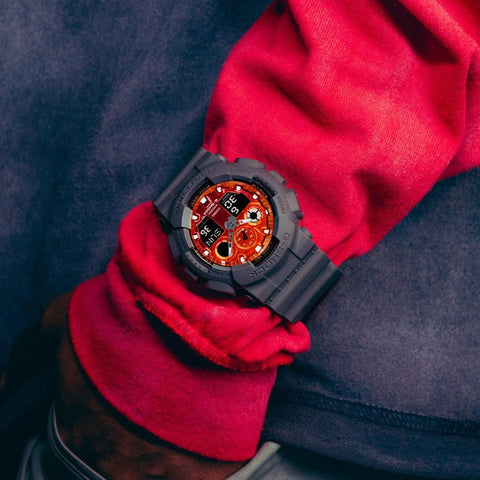 The Watch Boutique CASIO G-SHOCK ANALOG-DIGITAL - GA-100FL-8ADR