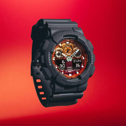 The Watch Boutique CASIO G-SHOCK ANALOG-DIGITAL - GA-100FL-8ADR