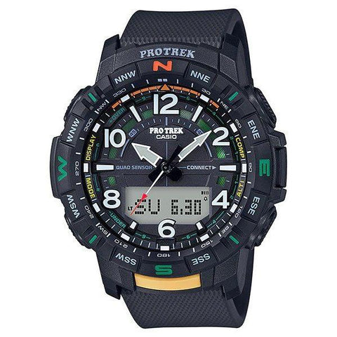 The Watch Boutique CASIO PROTREK MENS 100M BLUETOOTH QUAD SENSOR - PRT-B50-1DR Default Title