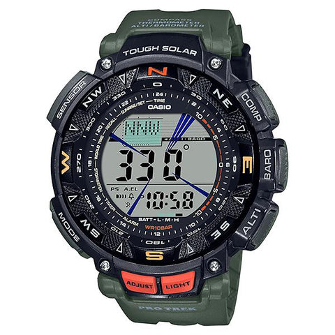The Watch Boutique CASIO PROTREK MENS 100M SOLAR TRIPLE SENSOR - PRG-240-3DR Default Title