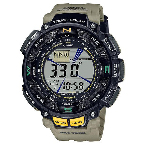 The Watch Boutique CASIO PROTREK MENS 100M SOLAR TRIPLE SENSOR - PRG-240-5DR Default Title