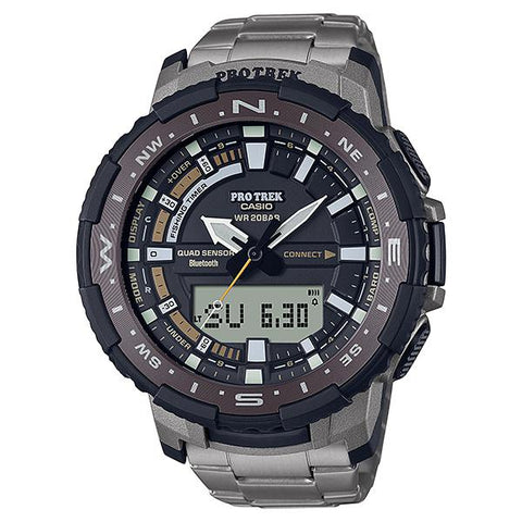 The Watch Boutique CASIO PROTREK MENS 200M TITANIUM BLUETOOTH QUAD SENSOR - PRT-B70T-7DR Default Title