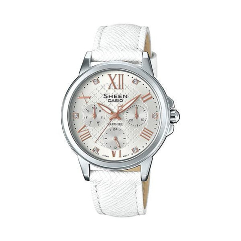 The Watch Boutique CASIO SHEEN WOMENS 50M SWAROVSKI - SHE-3511L-7AUDR Default Title