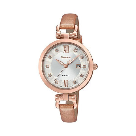 The Watch Boutique CASIO SHEEN WOMENS 50M SWAROVSKI - SHE-4055PGL-7BUDF Default Title