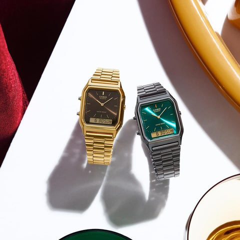 Casio Analog-Digital Dark Green Watch - AQ-230EGG-3ADF