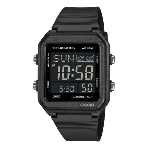 The Watch Boutique Casio Bold Angular Digital Watch - W-221H-1BVDF