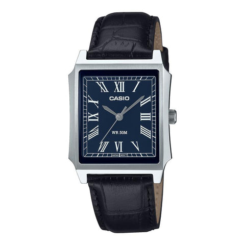 The Watch Boutique Casio Classic Blue Dial Rectangular Watch - MTP-B190L-2BVDF